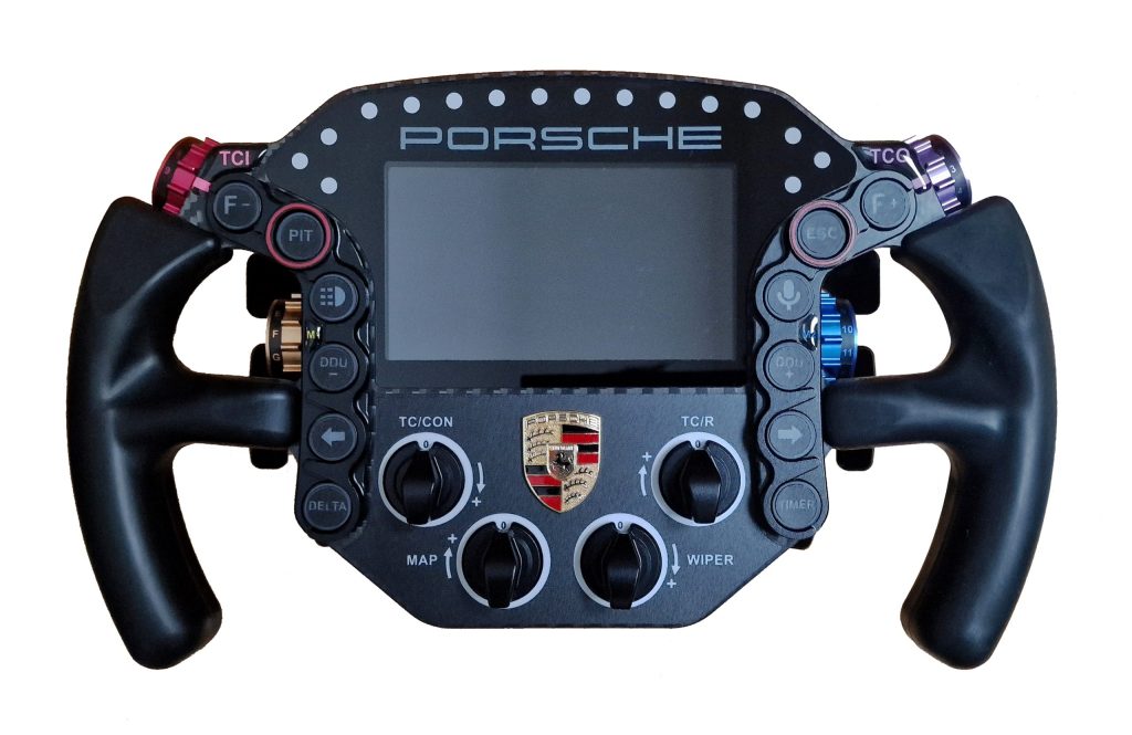Porsche 911 RSR sim racing steering wheel reference photo